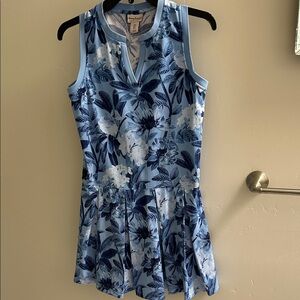 Tommy Bahama Floral Blue Sleeveless Dress